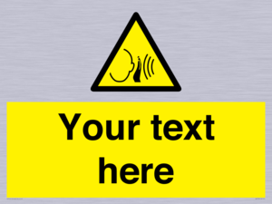 Custom warning sudden loud noise